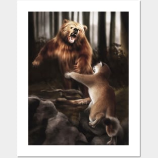 Grizzly vs Cougar Posters and Art